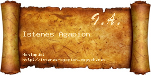 Istenes Agapion névjegykártya